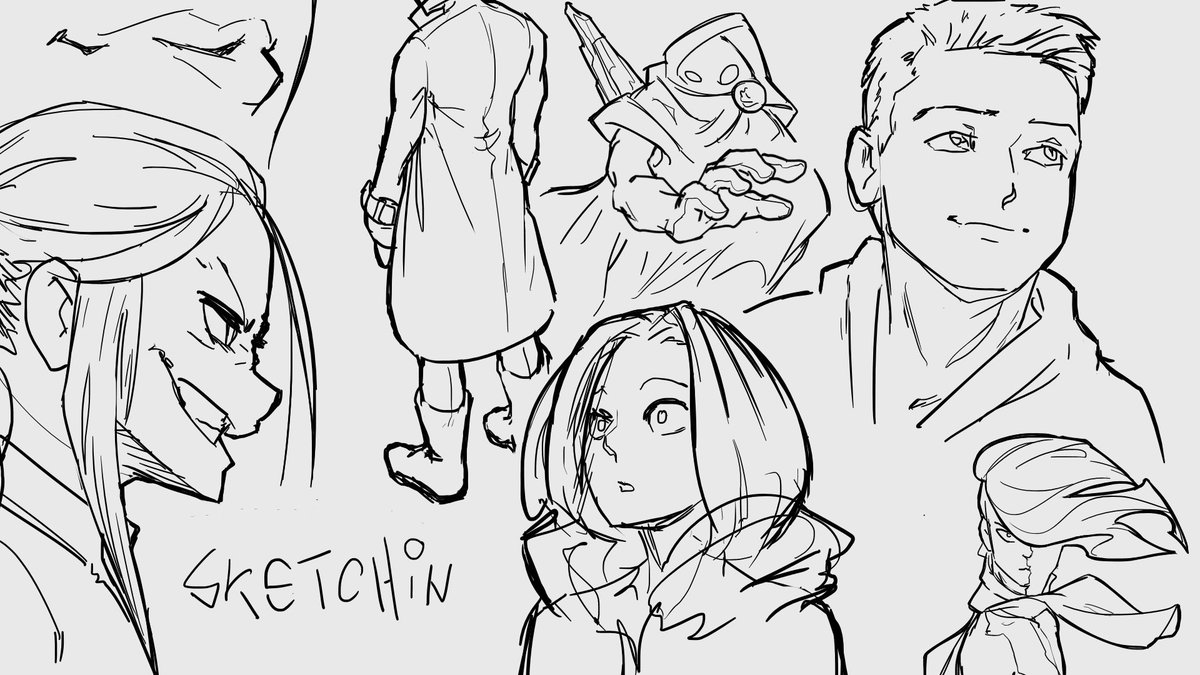Seeemless's tweet image. Some messy sketches