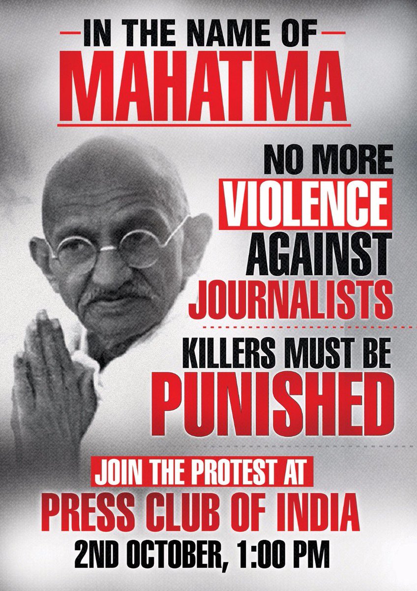 sardesairajdeep's tweet photo. Journalists will be seeking status report from centre, all state govts on cases involving attacks on media! Time to speak up! #Oct2protest https://t.co/WeihwauHQu