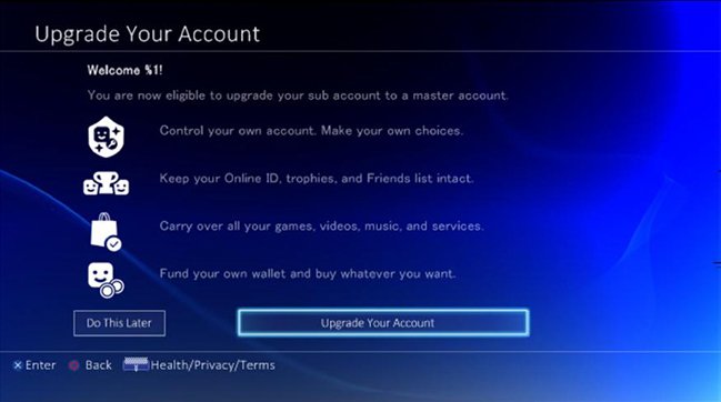 Turned 18? Now You Can Turn Your PSN Sub Account Into A Master - SlashGear