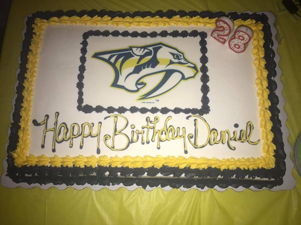 matlock_daniel's tweet photo. Best birthday cake ever @PredsNHL #lovemypreds #GoPreds #bestwifeever @Gnash00 https://t.co/ijs7q89DxA