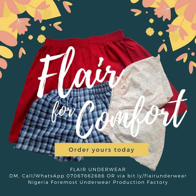 FlairUnderwear's tweet photo. #Beauty meet #comfort.
It's #FlairUnderwear #MadeinNigeria
#GoFoFlair #goforcomfort #mensfashion #menunderwear #men #MenStyle https://t.co/xFylSCDkWq