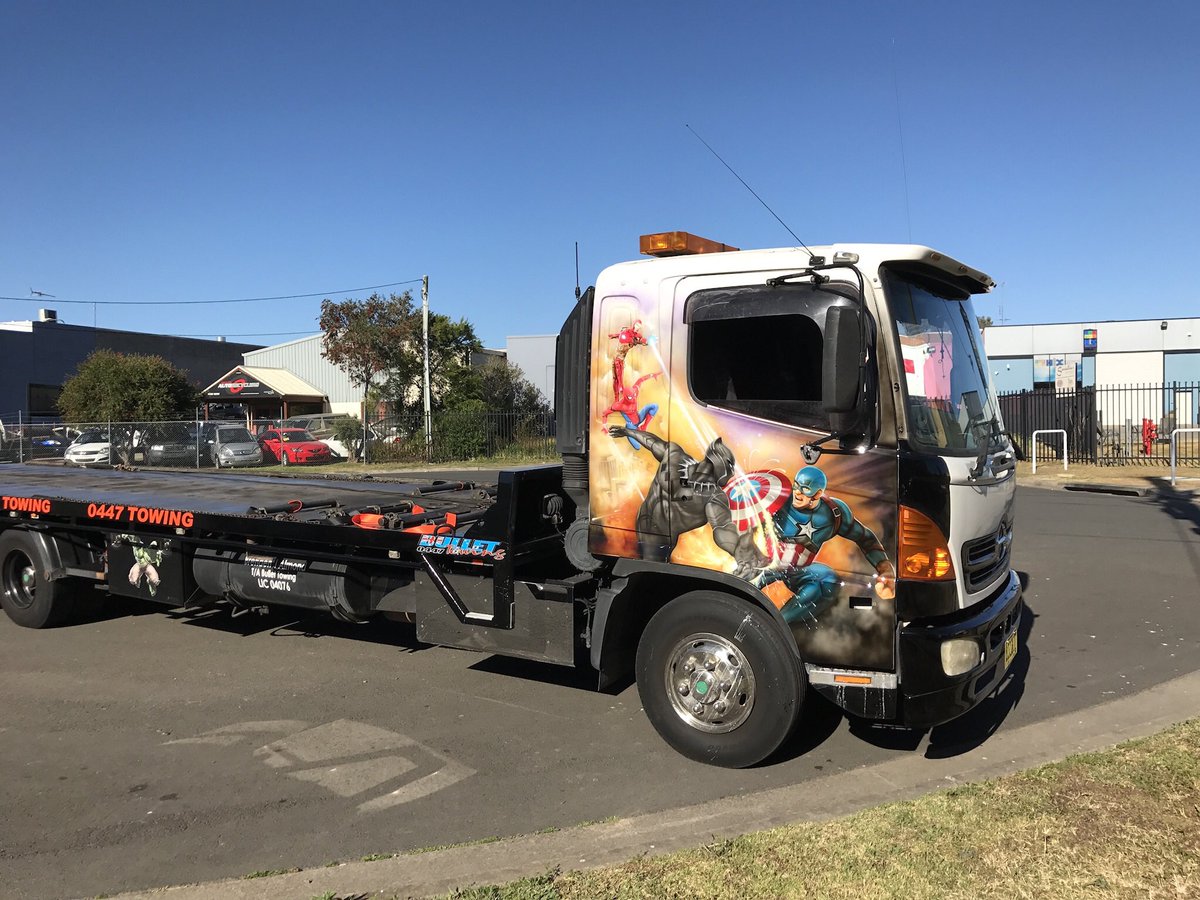 AirbrushWayne's tweet image. Working a long weekend in Sydney #towtruck #sydney #superheros #advancedairbrush #airbrushwayne