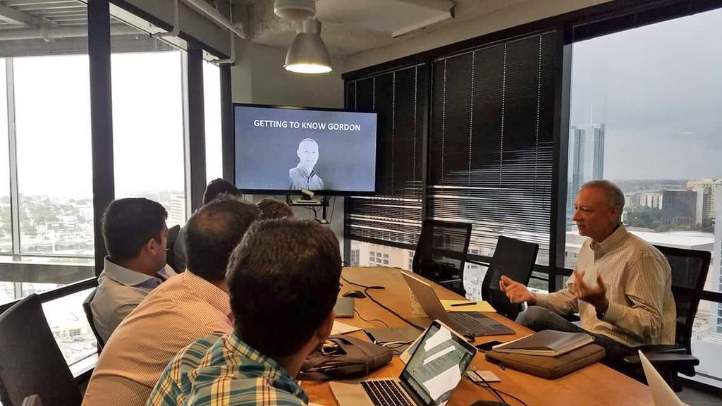 PITBIncubation's tweet photo. Boys practicing their pitches with Melissa from The Pitch Academy and Gordon from Capital Factory. #AtxPak #Cohort4 #Plan9AustinUpdates https://t.co/iH849v9E6P