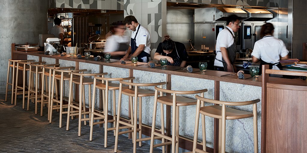 12-Micron restaurant in Barangaroo by SJB features the beautifully refined Single Curve stool from GTV. View here: bit.ly/2x1aqnB