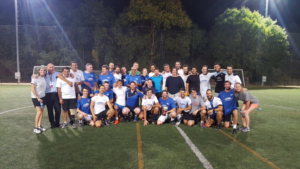 WFATTSpain's tweet photo. Gran partido de fútbol entre las dos selecciones en el congreso de la @WFATTSpain de la @universidadcjc #wfatt2017 https://t.co/vGqOvwihJa