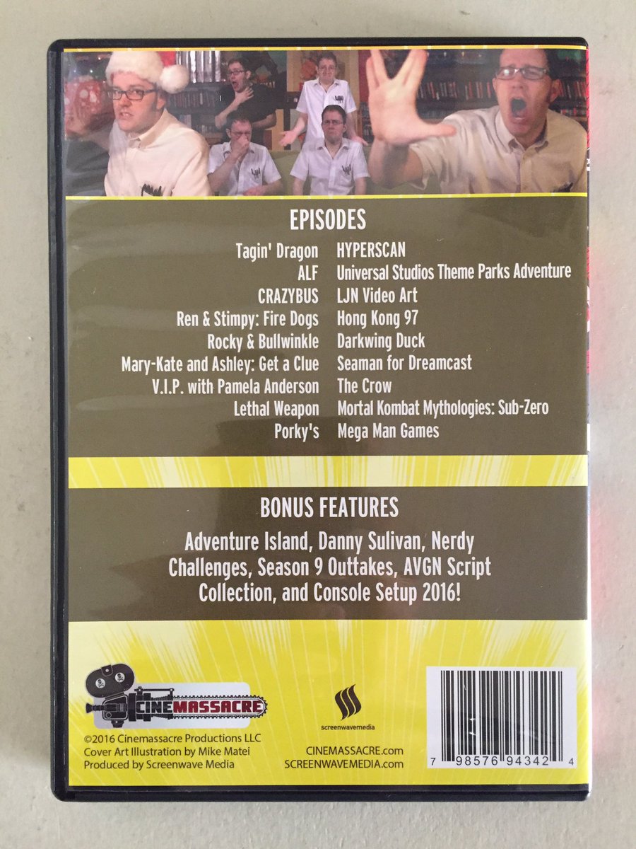ken2158's tweet image. Angry Video Game Nerd Season 9 DVD
#AVGN #Screenwavemedia #Cinemassacre