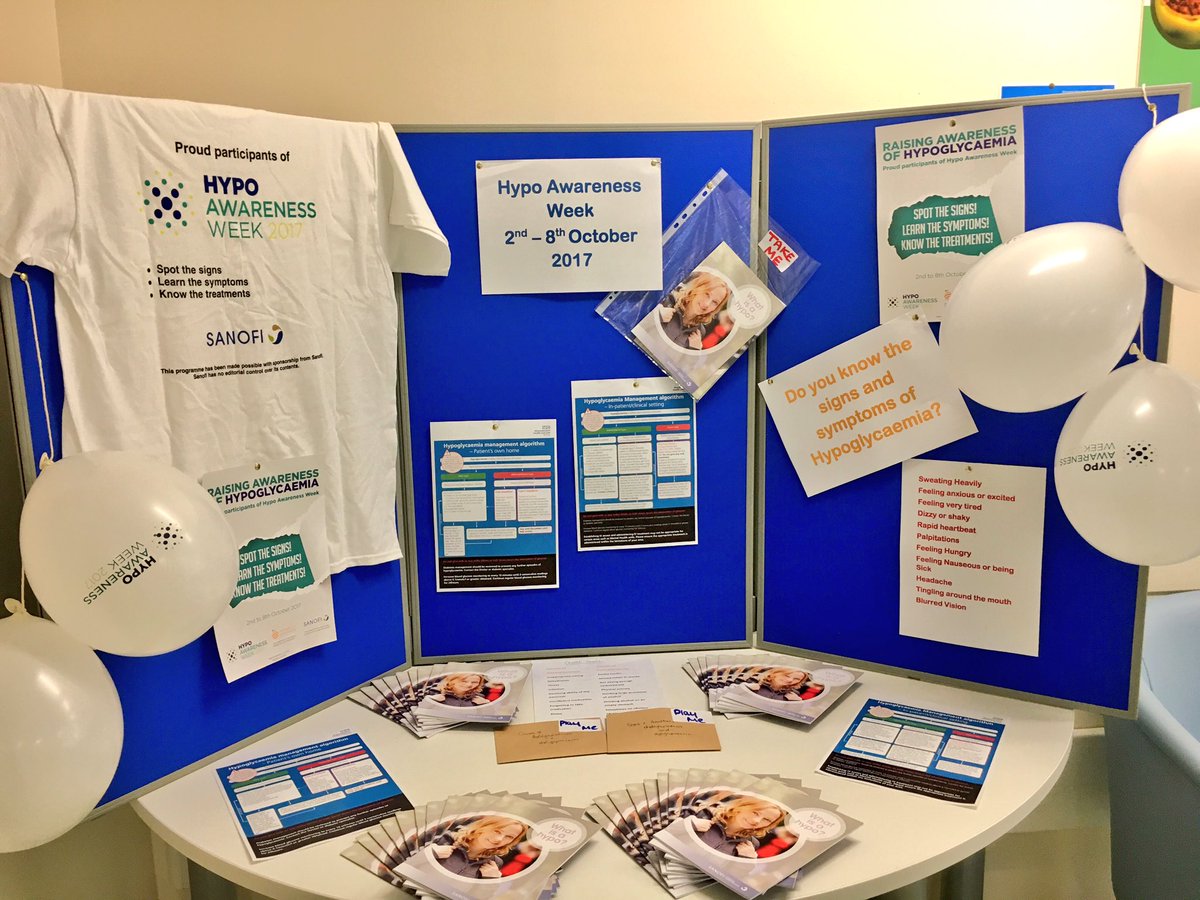 Resus_PHTeam's tweet photo. #POWCH have their hypo awareness week board up and ready #HAW17. It's great to see such a wide involvement already. @WorcsHealthCare https://t.co/WkLUwN3jfn