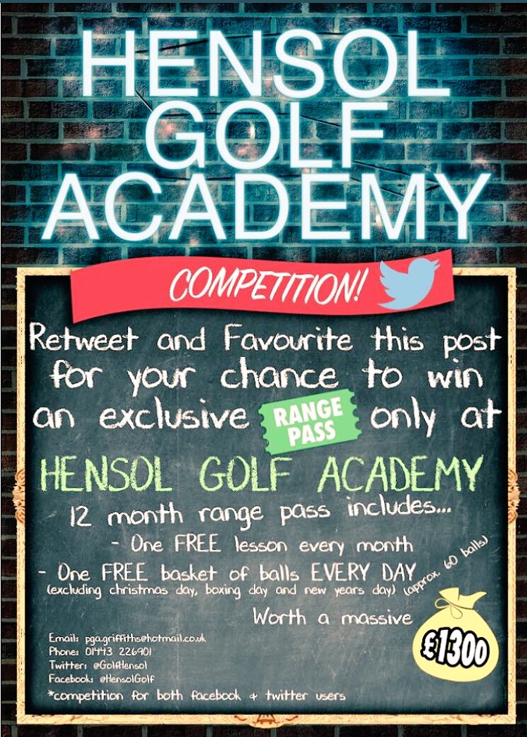 GolfHensol's tweet photo. 🎊🎊COMPETITION🎊🎊

RT &amp; fav to win a range pass @GolfHensol for a whole year worth over £1300‼️

Winner announced 24th December #golf #Wales https://t.co/QMLaXYW1WU