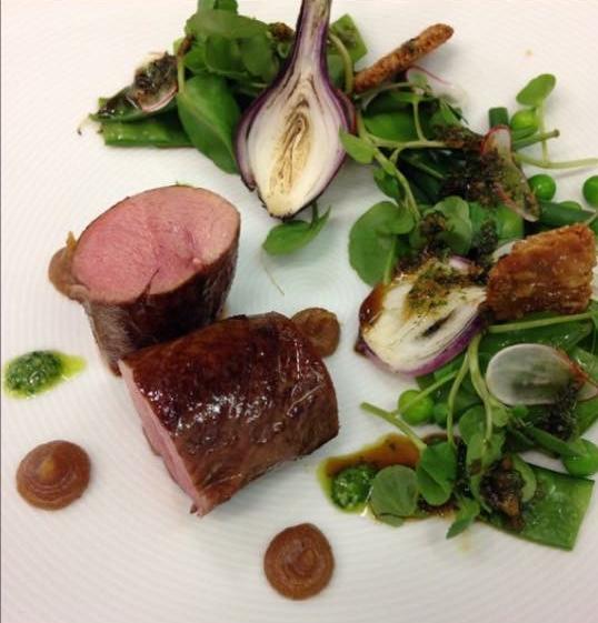 Development chef Liam Whittle Professional Masterchef semi finalist cooking in the Chef's Theatre Sunday at 12:30 #MonFoodFest17 #DeanWye