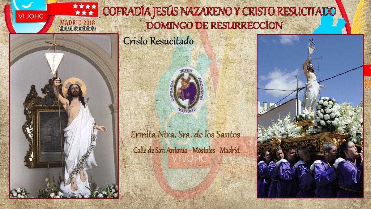 Benditos Titulares, imaginería madrileña. 
Domingo de Resurrección  Paso del Resucitado <a href="/jesusnazarmost/">Real Cofradía Jesús Nazareno y Cristo Resucitado</a>  
#HagamosQueSuceda #Madrid18Johc
