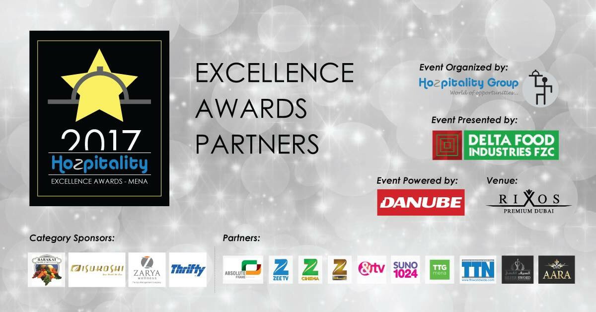 VandanaBhatt's tweet photo. We thank all our partners to support the #hozpitalityexcellenceawards2017 to be held on November 26 at #Rixosjbr #hozpitalitygroup https://t.co/87NRrxqSeq