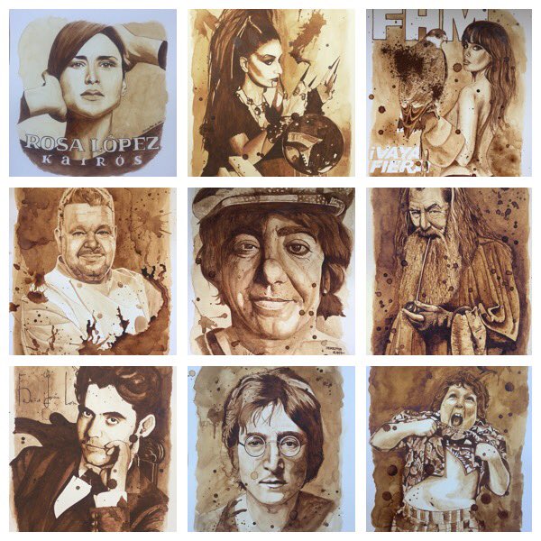 Hoy es día internacional del café y aquí un homenaje con algunas de mis piezas <a href="/albertochicote/">Alberto Chicote</a> <a href="/RosaLopez/">Rosa López</a> <a href="/CristiPedroche/">Cristina Pedroche</a> <a href="/OficialAlaska/">Alaska</a> ☕️