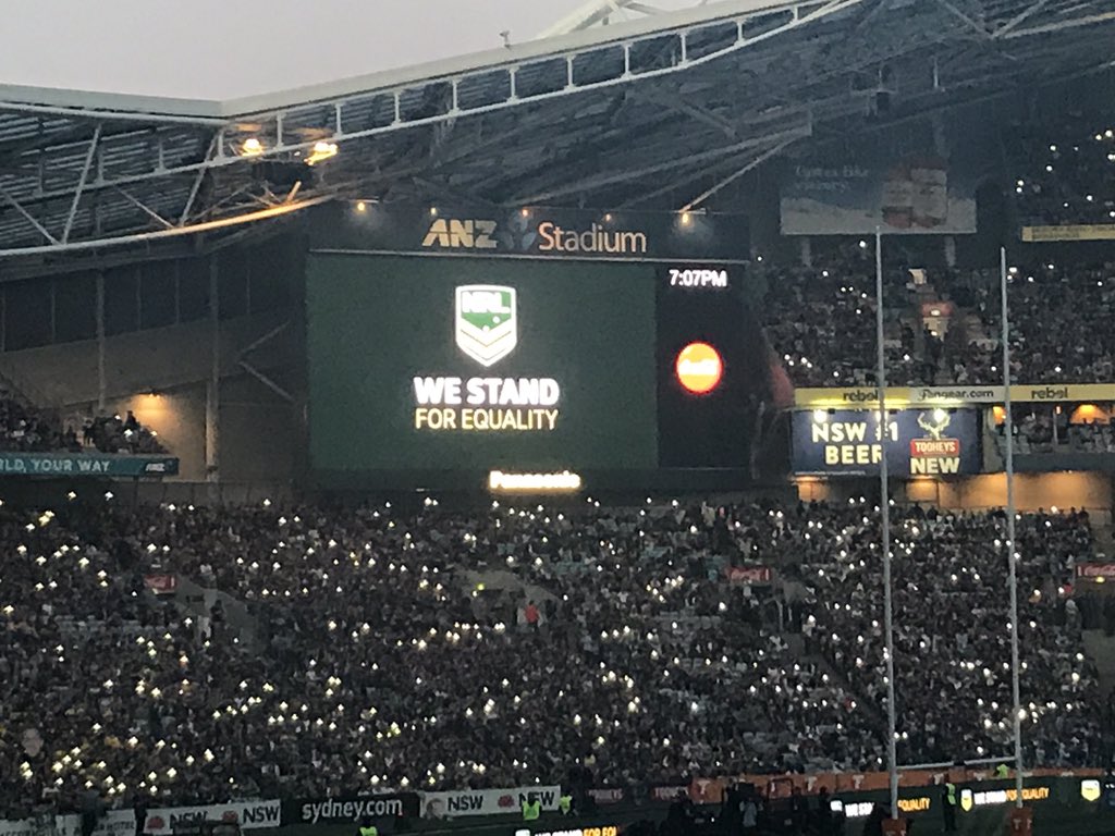 PamelaWhaley's tweet photo. I have honestly never been prouder to be an NRL fan hey. #NRLGF https://t.co/SJFPHlUsrM