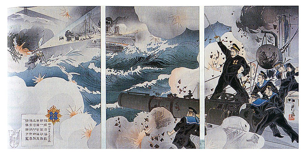 Нападение японцев в корейском порту. Атака порт Артура 1904.