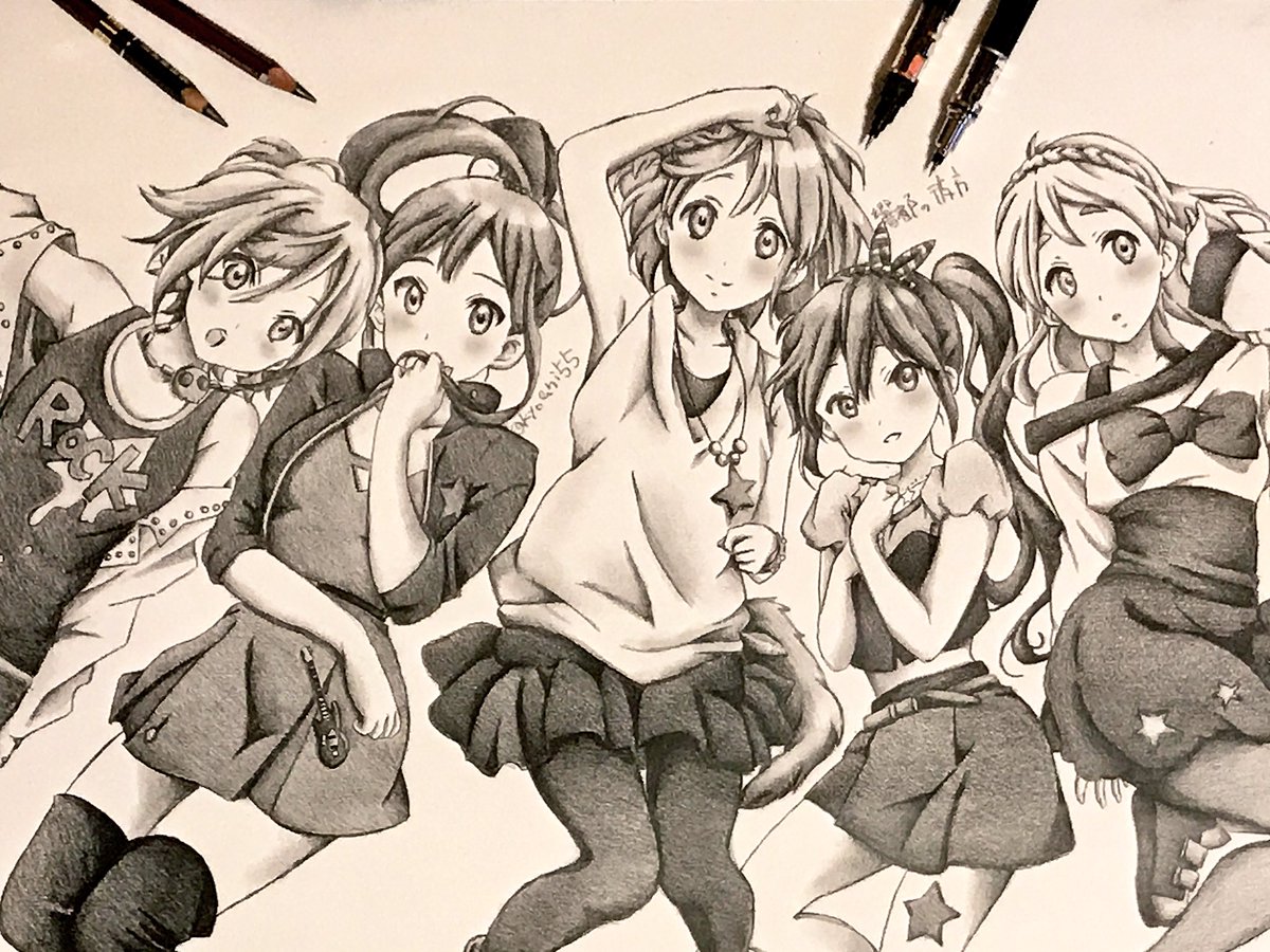 響都の彼方 בטוויטר けいおん Htt 律 澪 唯 梓 紬 描きましたヽ ノ 梓 あぁ神様お願い1度だけのーミラクルタイム下さいー もしすんなり話せればその後はーどうにかなーるよね けいおん K On 無限の彼方