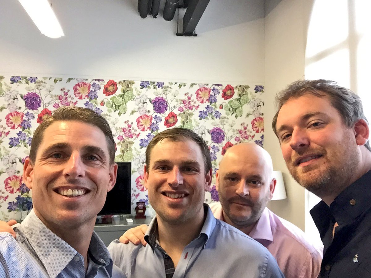 drewpovey's tweet photo. Sunday is funday! @SundayBrunchC4 with the lads #Educating #PoBros #Gary #GreatWallpaper https://t.co/rQBS5ijMXn