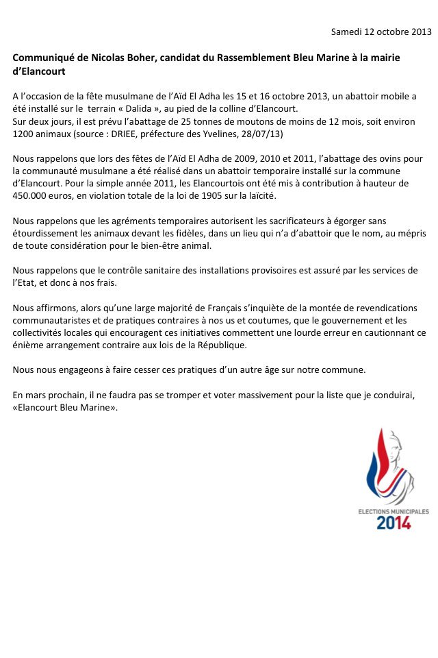 NicolasBoher's tweet photo. Rappel de mon communiqué de presse (octobre 2013) https://t.co/IAhbRLnwEL