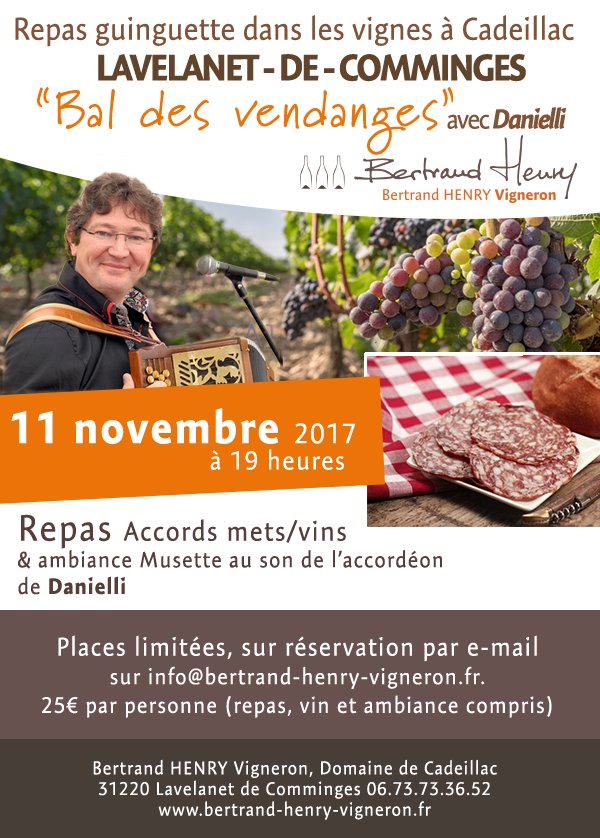 Vigneron31's tweet photo. #guinguette #musette au menu le 11 novembre à #cadeillac #hautegaronne #vigneron #volvestre #comminges

https://t.co/nU1lvVqumB https://t.co/6XyF87ndtm