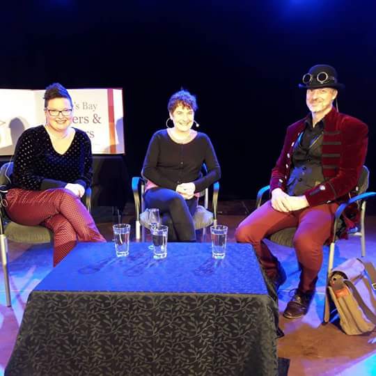 HBReaders's tweet photo. It was a kind of magic in the Spiegeltent today with Kate de Goldi, Gareth Ward &amp; Jess Soutar Barron. https://t.co/5HTQzj8Zkb