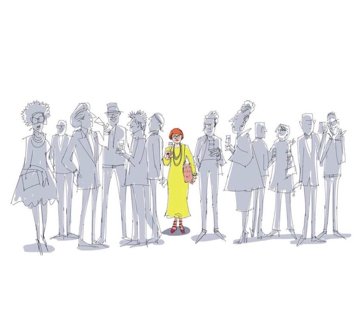 zebrasquare001's tweet photo. This truly epitomizes Jenny , drawing by Nick Walsh - #jennyandrew ability to stand out in a crowd. https://t.co/sVc0tzgGGr