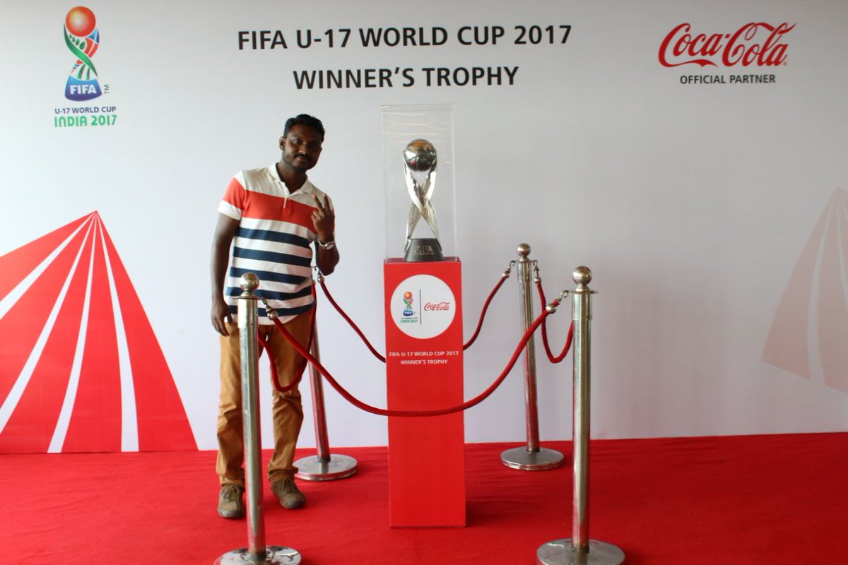 snehalataj's tweet photo. Thank you, #FIFAU17WC! For bringing the best #FIFATrophyExperience to India! #FootballWithCocaCola https://t.co/S5LeuCxBI9