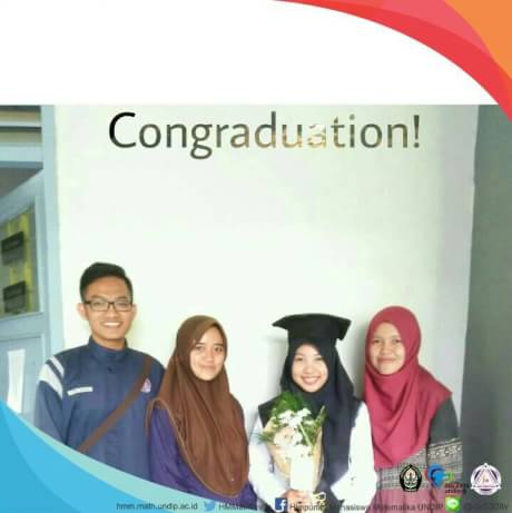 [CONGRATULATION]

Selamat kepada
SYLVIANA DIAN P., S. Si.
Yang telah menyelesaikan sidang skripsi pada Selasa, 20 Juni 2017.