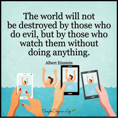 原田高志の英会話 英語スラング 略語講座 アルバート アインシュタインの 今の時代に耳が痛い 名言 世の中を破壊するのは 邪悪な人間たちではなく 何もせずにただ彼らを見守っている者たちである あるある女子語 あっち行って 戻ってきて