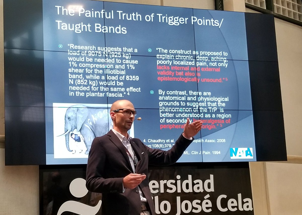 jeresch's tweet photo. Dr. McCathie: "I have never told a Pt. that I am restructuring their tissue during trigger point therapy." #WFATT2017 https://t.co/WCRUESfaCG