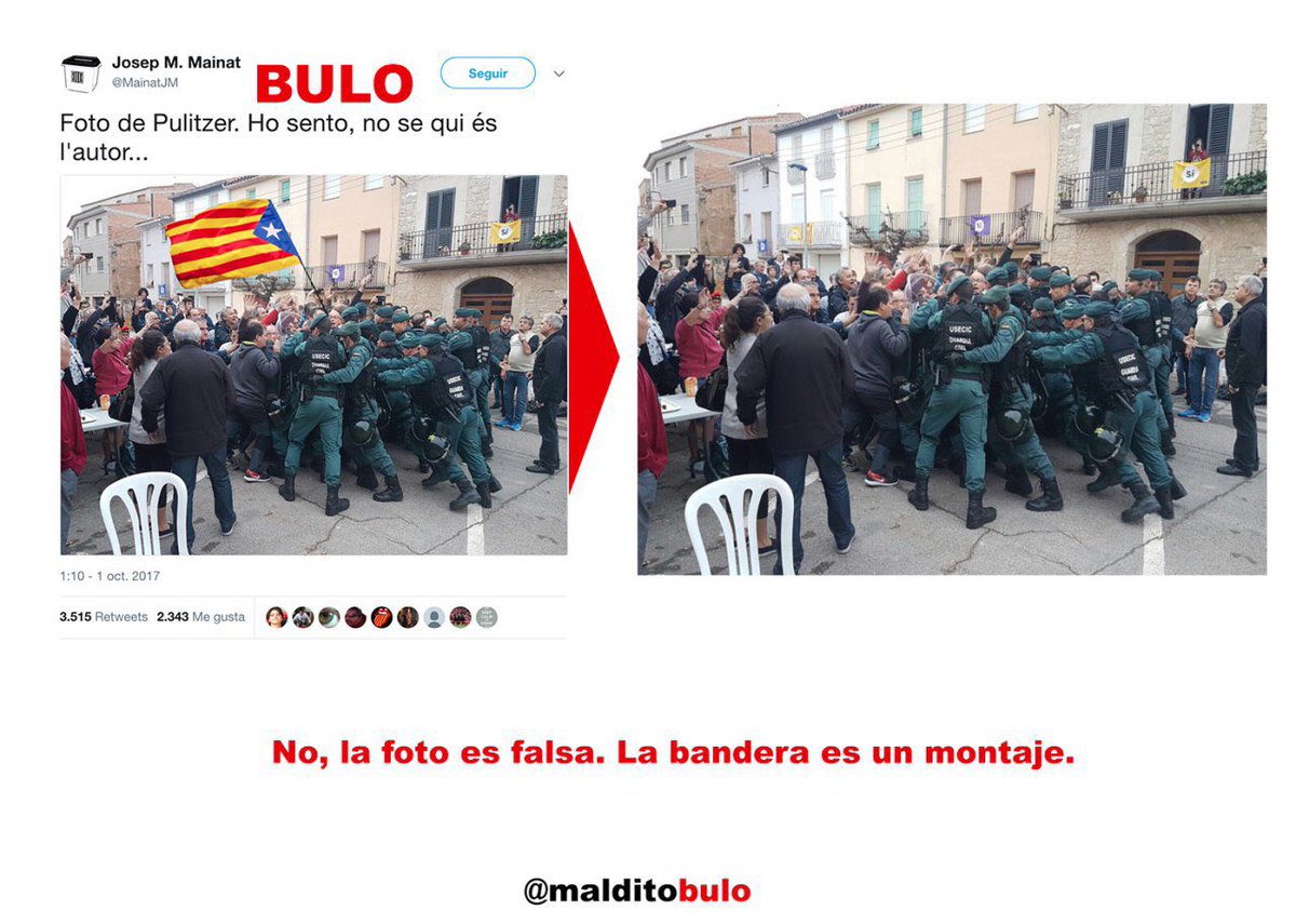 malditobulo's tweet photo. NO.

La foto es falsa.
La estelada es un montaje.

👇🏽👇🏽👇🏽 https://t.co/puuKhhL17x