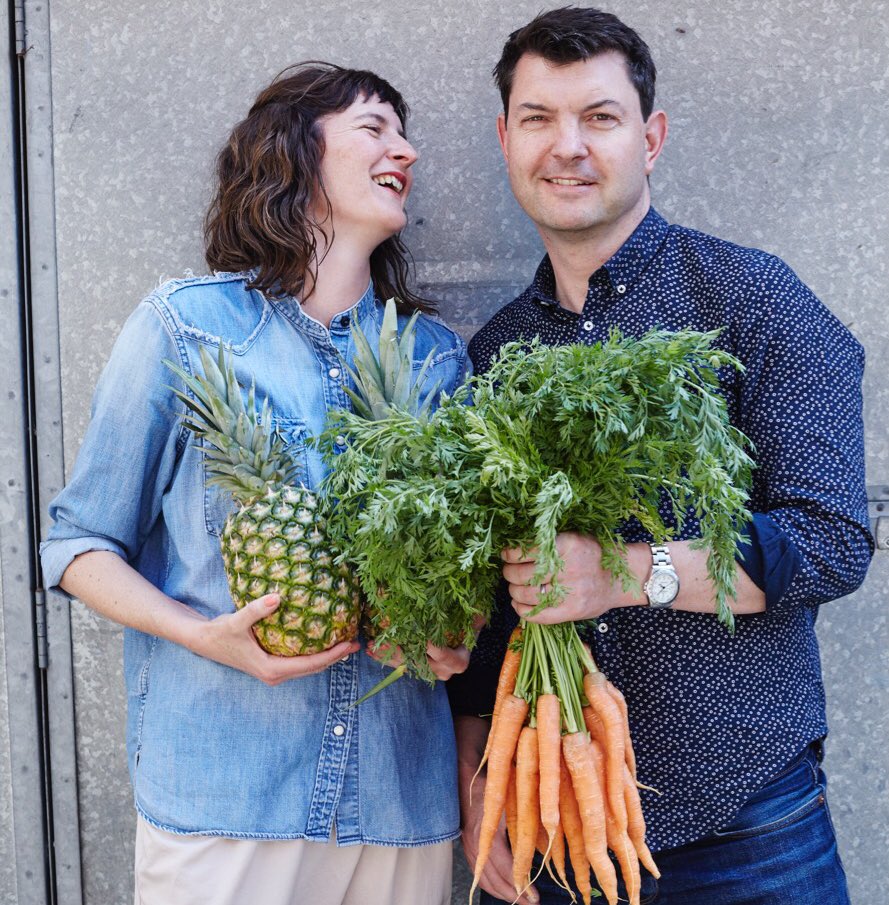 HiLoLondon's tweet photo. VEG OUT Our co-founders + siblings Jasper + Tiffany raising veg up Hiiiiii celebrating #WorldVegetarianDay today #startup #noboringbites https://t.co/TaEujypvvH