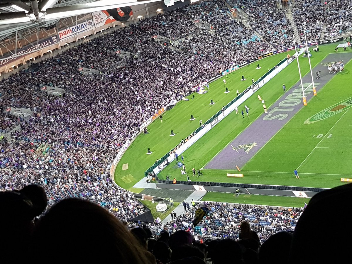 Sure is a lot of Purple here #NRLGF