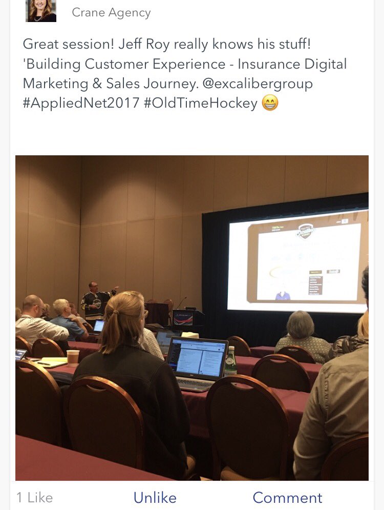 jroy5's tweet photo. Great to get positive feedback from #digital customer experience presentation #appliednet2017 @AppClientNetwrk @AppliedSysCA @Reid_French https://t.co/I6J2Q4dRFw
