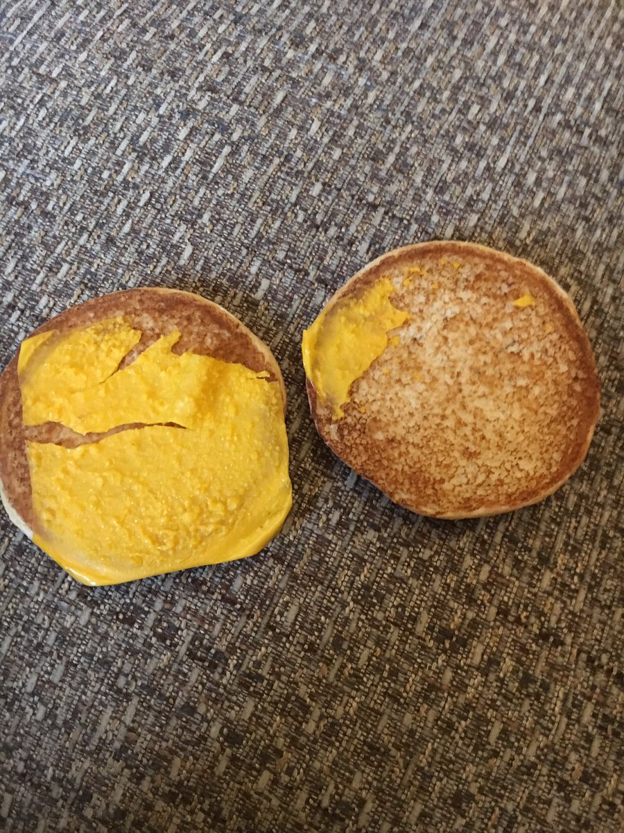 lisadavies2489's tweet photo. When you order a plain cheese burger from @McDonalds @McDonaldsUK @McDonaldsCorp  think you need work in your production line!! https://t.co/FHdh7UDwOK