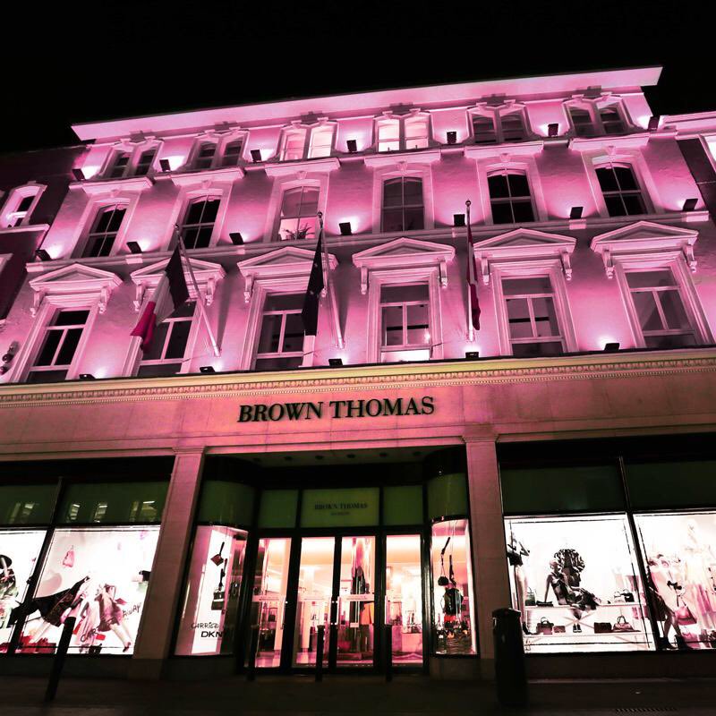 brownthomas's tweet photo. To support Breast Cancer Awareness month, our #Dublin store will turn pink this week! @BreastCancerIre #BreastCancerAwarenessMonth https://t.co/2U3kLz4jpX