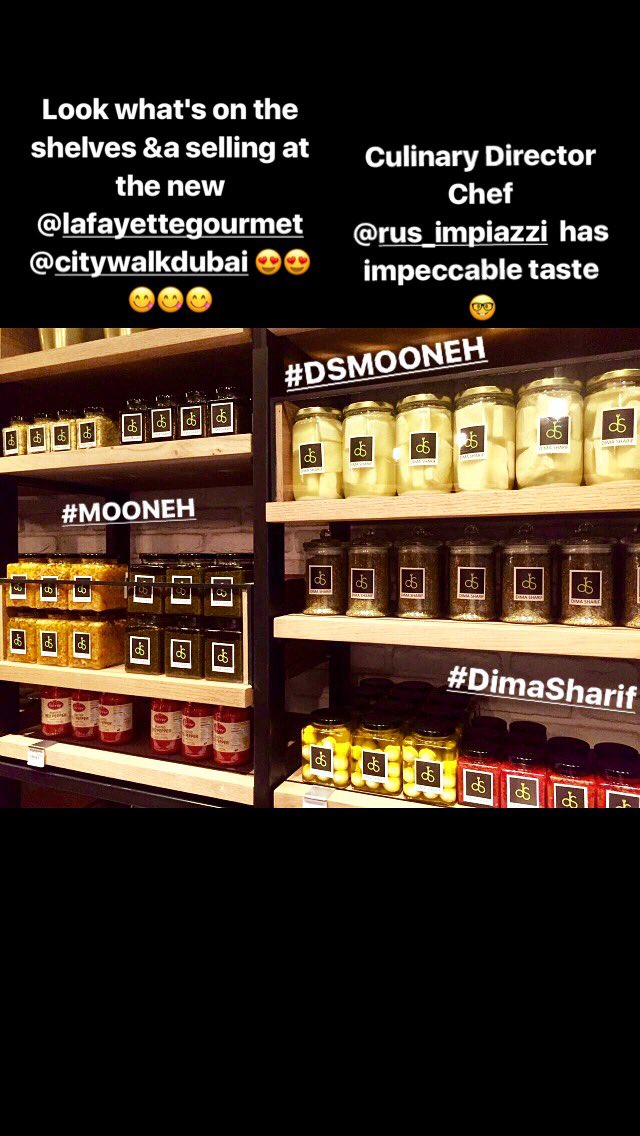 DimaSharif's tweet photo. You can now buy our super delicious, #DimaSharif #MOONEH  at Galeries Lafayette Le Gourmet @CitywalkDubai 😋😋😋 https://t.co/JV9Ea8W5Sj