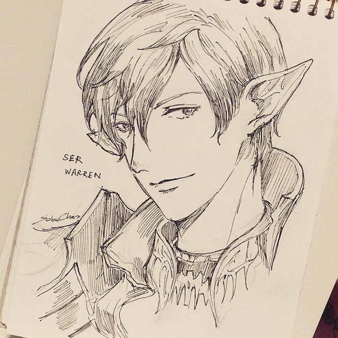 Ser Warren- Elezen art trade with @serwarren_ffxiv #ffxiv #Elezen #TheTreeAlliance 