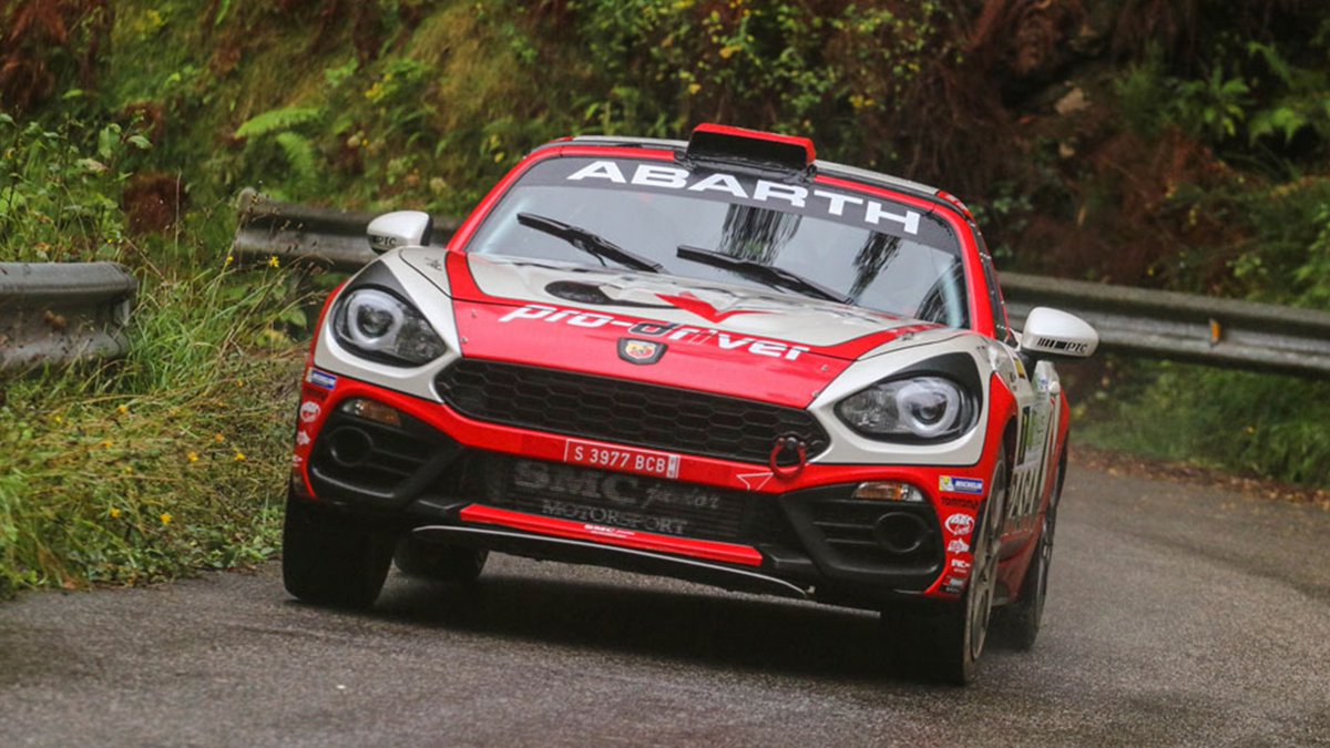 TeamAbarth's tweet photo. Muñiz and Solórzano gained the top of the 2WD #CERA ranking, winning the @RallyeLlanes on board their #Abarth124rally! #RVLL https://t.co/Jpcl0FWcj8