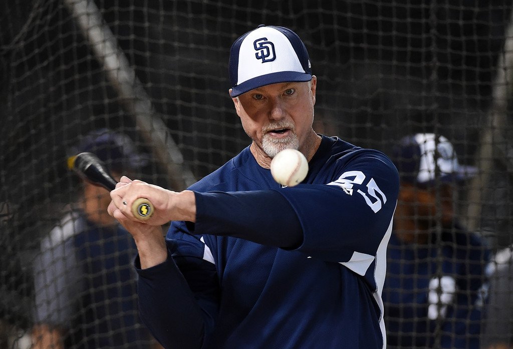 Happy 54th birthday, Mark McGwire.  593 HR.  Steroids.  Should he ever get into the Hall of Fame? 