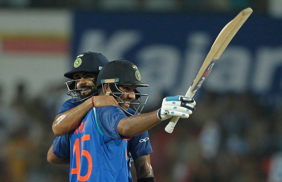 ICC's tweet photo. 4-1! India complete a comprehensive 7-wicket victory over Australia to claim the #INDvAUS series in style.  

https://t.co/qCJQty1ou6 https://t.co/vsIHAX2rAS