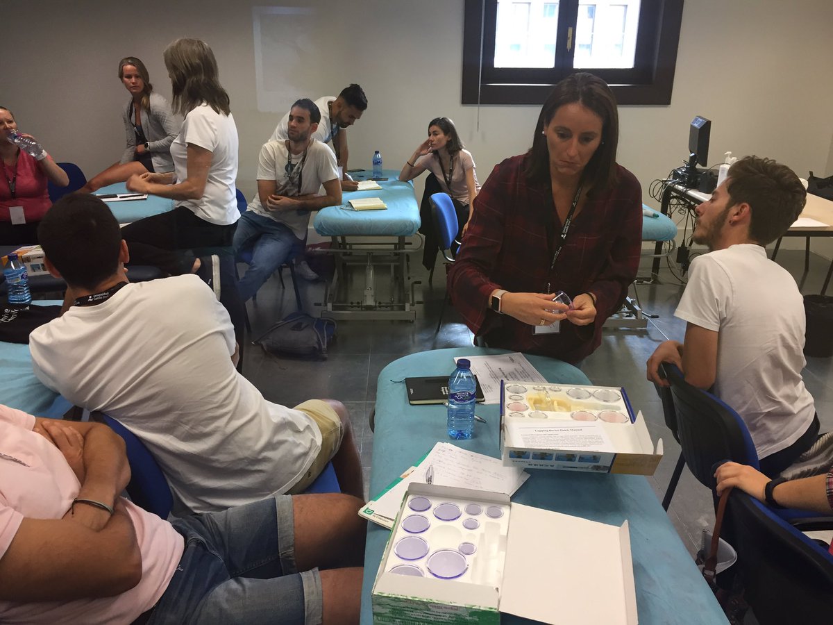 WFATTSpain's tweet photo. Fisioterapia instrumental en los talleres del congreso de la @WFATTSpain de la @universidadcjc #wfatt2017 https://t.co/SHp7QyXr6H