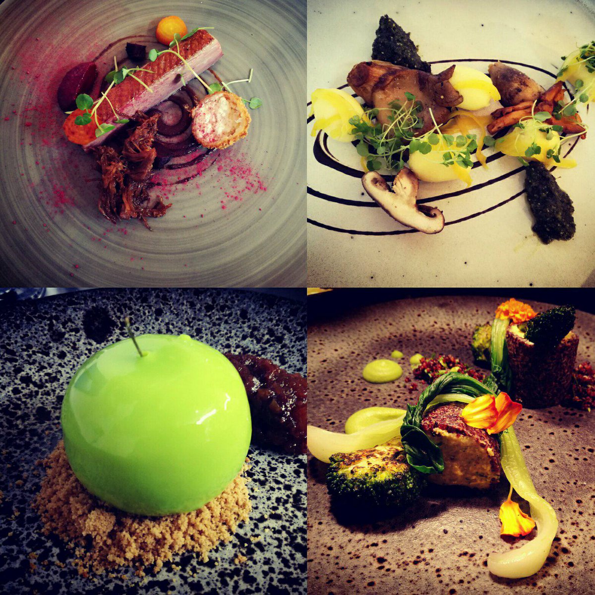 From our new Autumn menu. Duck Duo,Walnut &amp; Gorgonzola Gnocchi,Apple &amp; Blackberry Crumble,Quinoa rolled Vegan Cheese ow.ly/iivK50elwgZ
