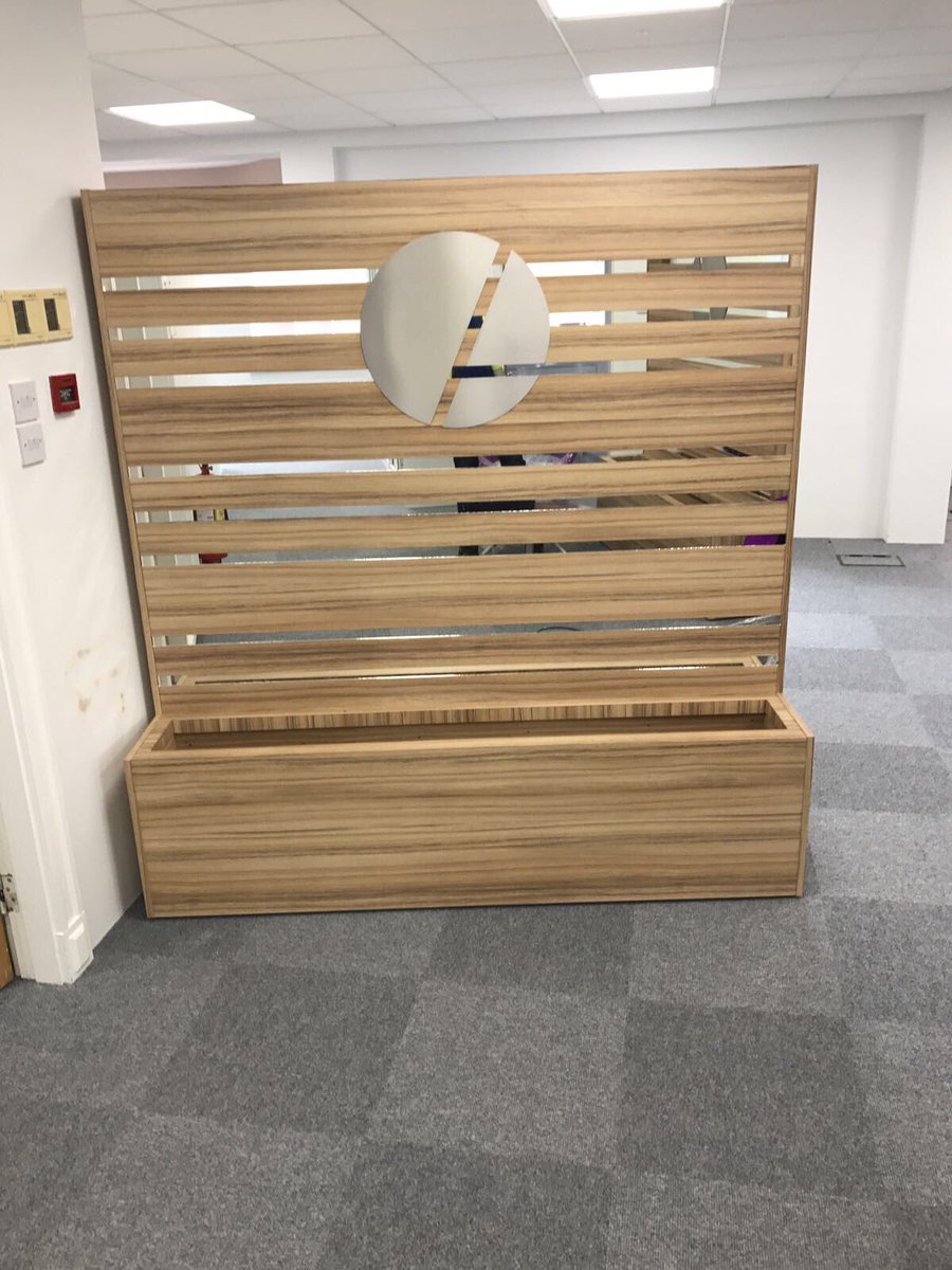 EliteConst1's tweet photo. Recently manufactured bespoke planters for a Dublin fit out project, lamiated finish, mirror inserts and stainless steel logo to finish. https://t.co/oCEbNqoXP4