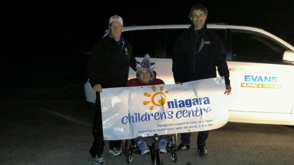 Jim Turner began his 75km walk at midnight alongside 10 supporters.
Join us in NOTL at 3 as Jim completes his walk.