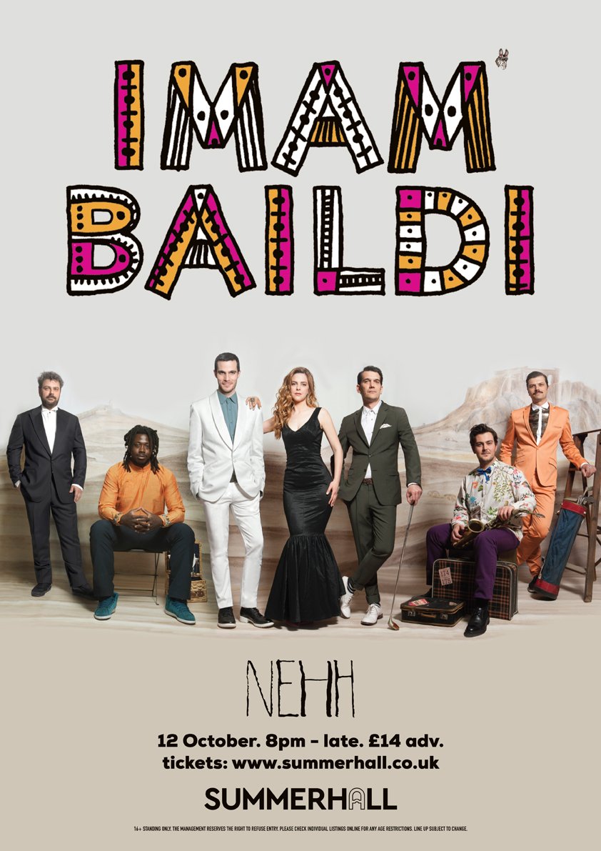 Thursday 12th - <a href="/imambaildiband/">Imam Baildi</a> return to @summerhallery! Intense urban sounds direct from Athens bit.ly/2iQdUHC