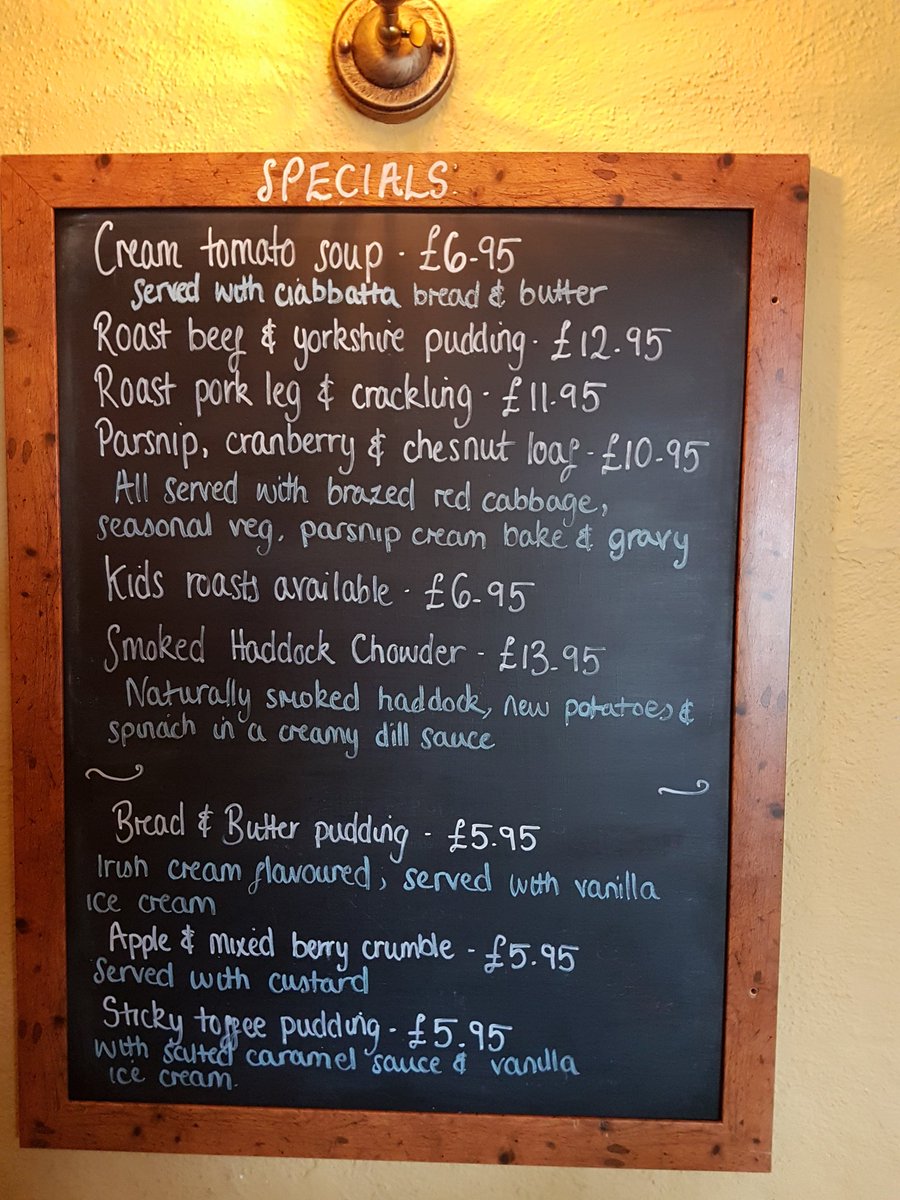 Today's roast specials <a href="/thatch_cherryb/">The Old Thatch Inn</a> #realale #roast #exeter
