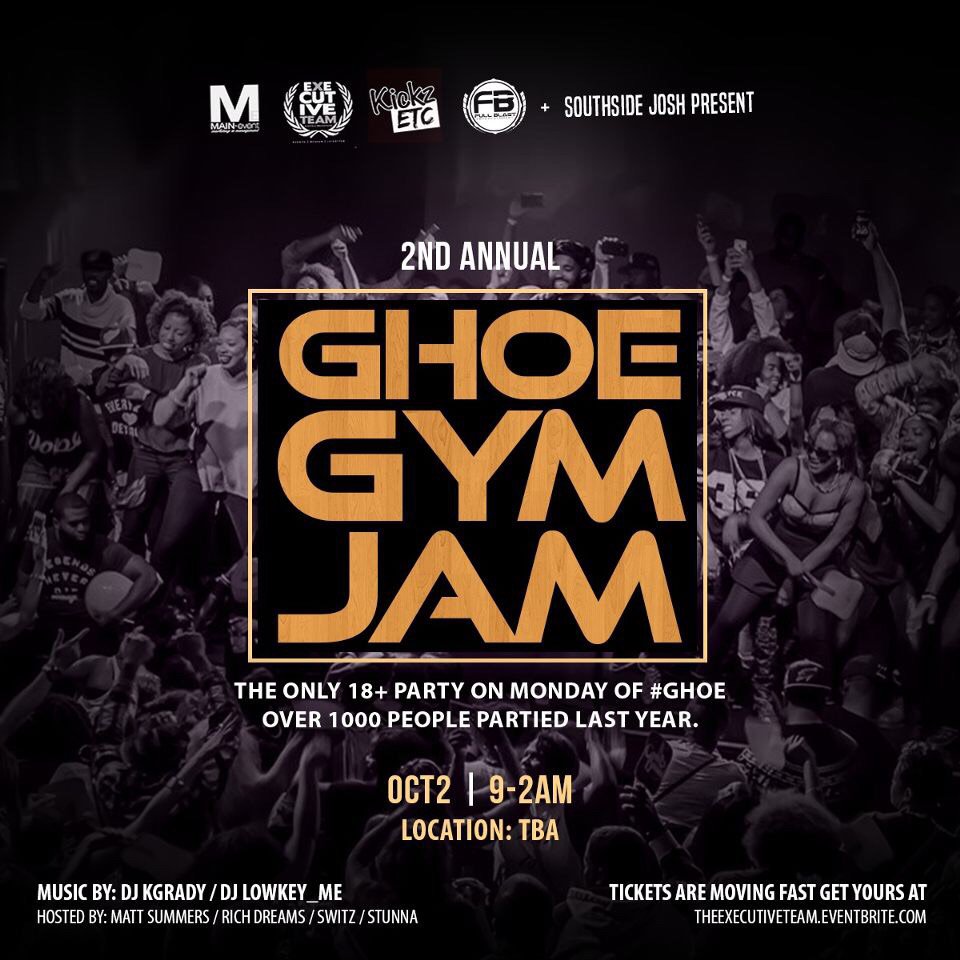 louise_slays's tweet photo. 🚨🚨 #GHOEGymJam TIXS ON SALE -> 🚨 https://t.co/AQFCjuTx2k @MrKaress #GhoeAlert #GHOE #NCAT https://t.co/Zs9OyiE0Ef