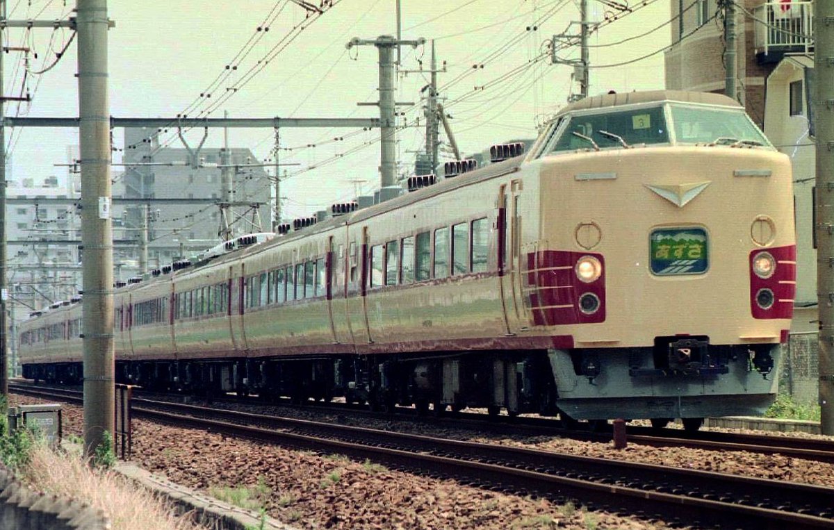 特急あずさ｣ (183系9両/幕張車・千ﾏﾘ3編成) JR中央線西八王子-高尾間に