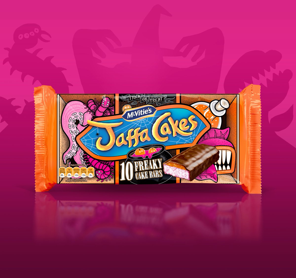 R_wilde's tweet photo. I designed @McVities limited edition Halloween cakes. Based on 'Witches Deli' ingredients. Go buy them all. @SpringettsBDC https://t.co/7Fyp6Kf24p