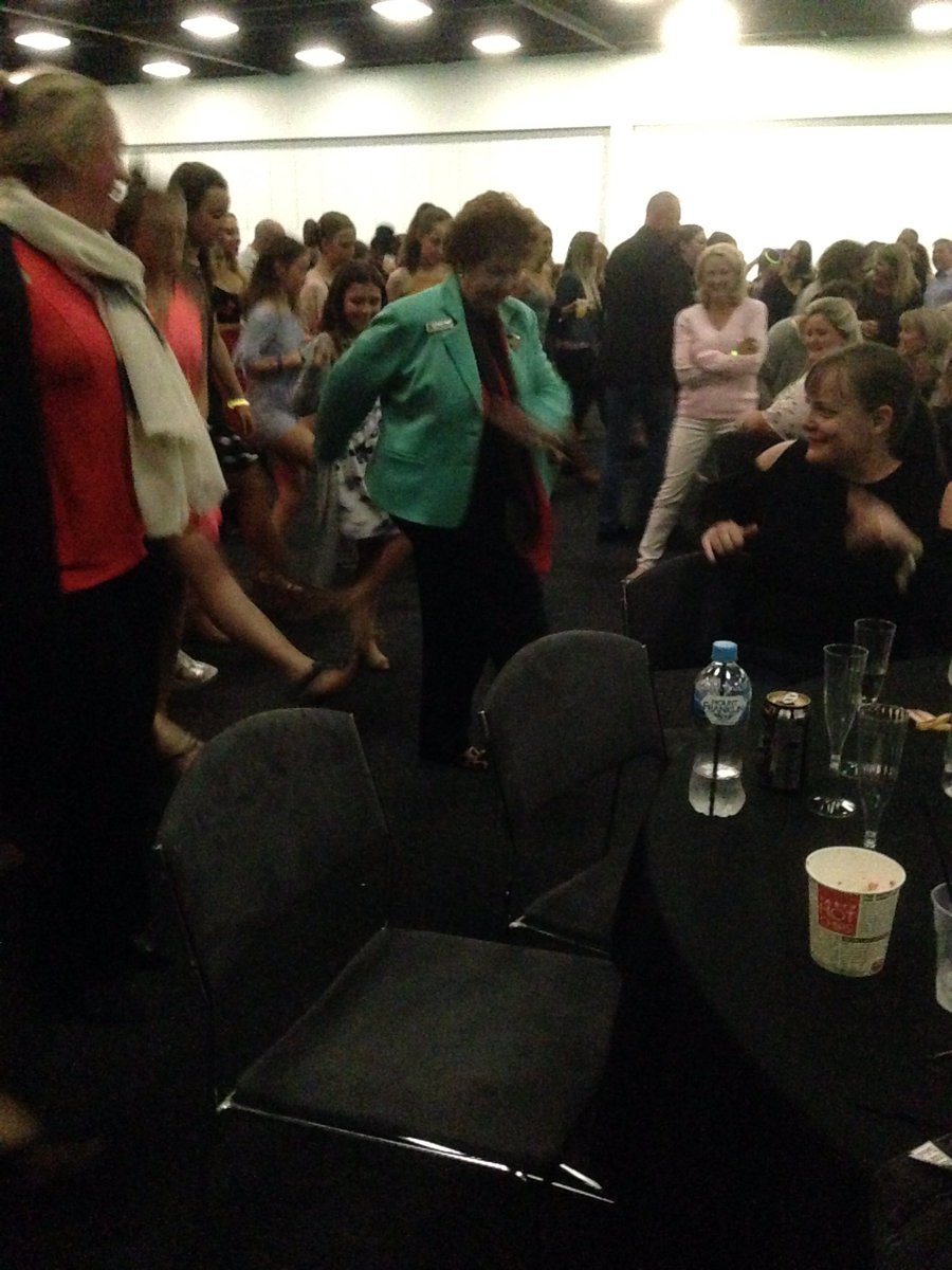 aidalivecomm's tweet photo. Our Patron Janice Currie Henderson can do the Nutbush like no other #AIDC2017 https://t.co/mCJy8tOQJk