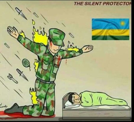 AlineSanny's tweet photo. The picture speaks itself....

#ThanksRDF @rpfinkotanyi 
#OurSilentProtector
#1stOctober
#FightforRwanda ❤ https://t.co/LVm24zWxF2